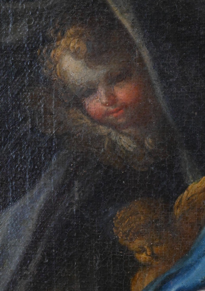 Madonna And Child - Sebastiano Conca School - Rome Early 18th Century-photo-1